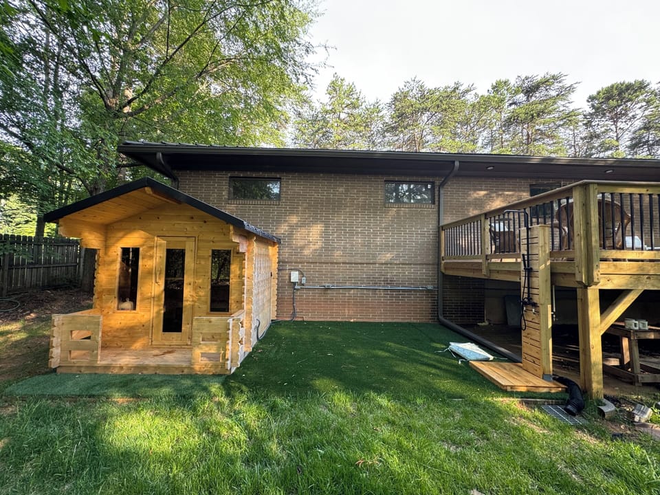 Back Yard with Patio and Sauna
