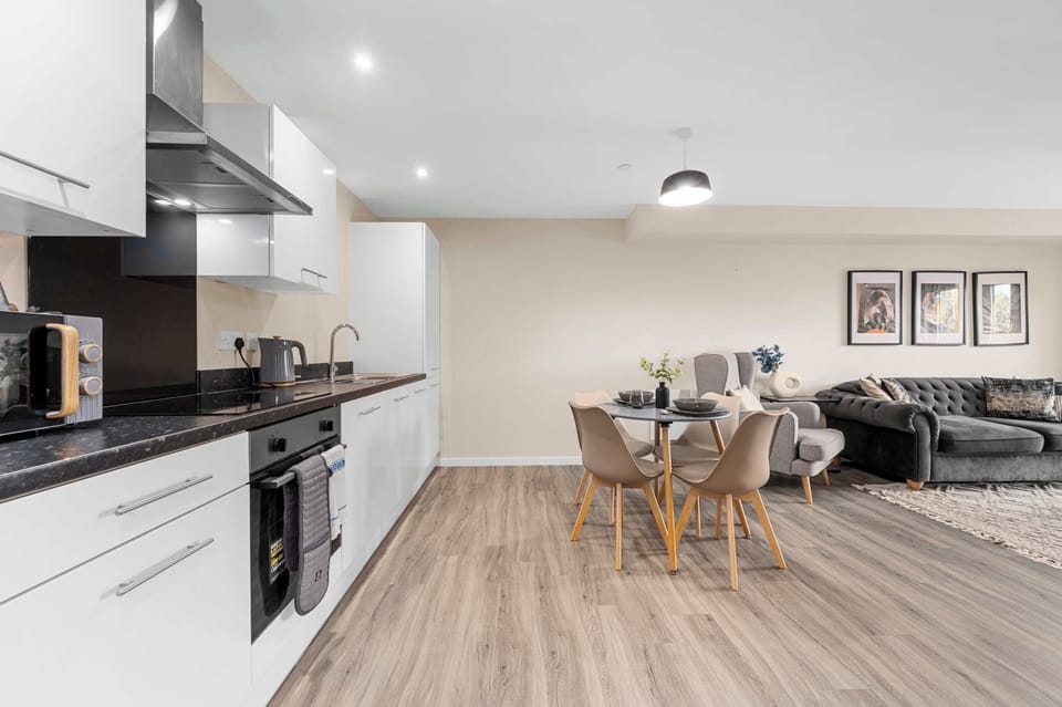 Open-plan living, dining and kitchen so everyone can be together