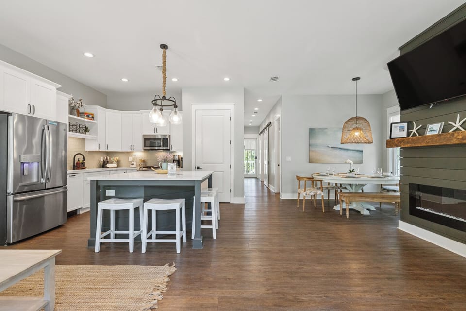 House, Multiple Beds, Patio, Garden View (293 Morgans Trail | Aquamarine) | Private kitchen | Fridge, microwave, oven, stovetop