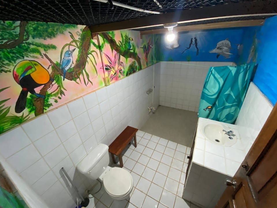 Economy Shared Dormitory, Beach View | Bathroom | Shower, towels, soap, shampoo