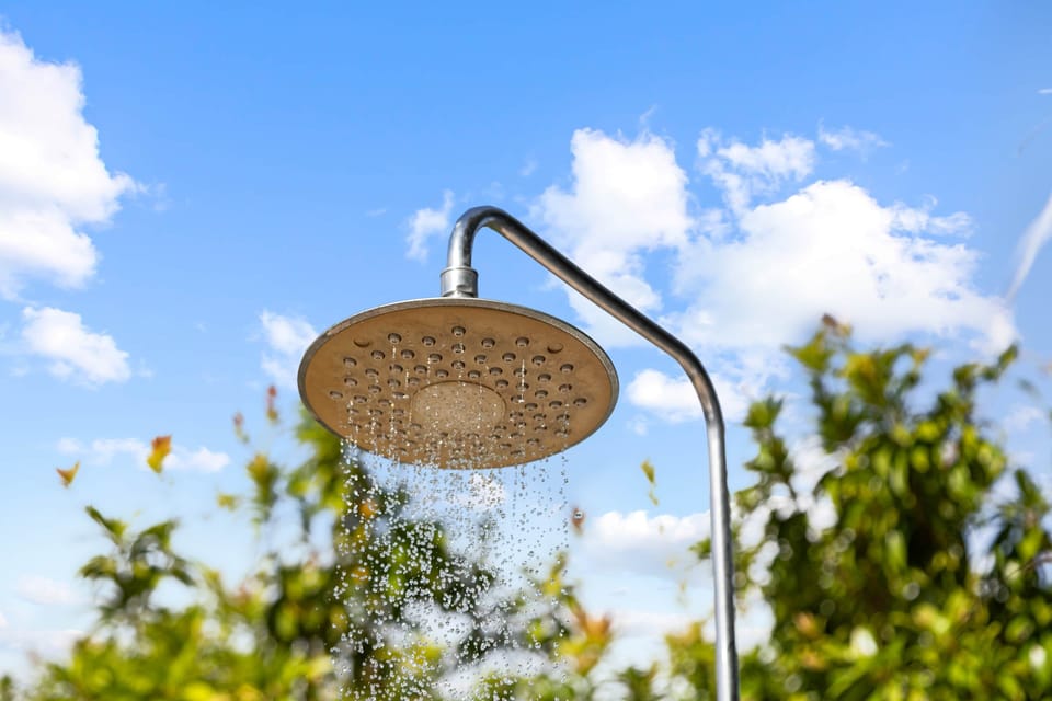 Shower at the pool