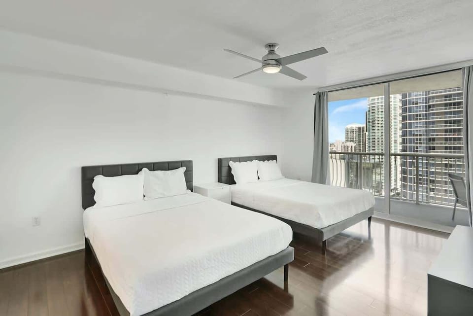 Rest easy in plush queen beds with premium linens and a peaceful atmosphere.