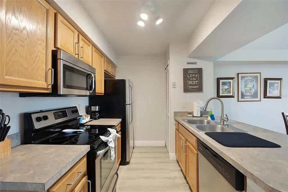 Whip up anything from morning coffee to full dinners in the fully equipped kitchen, stocked with everything you need.