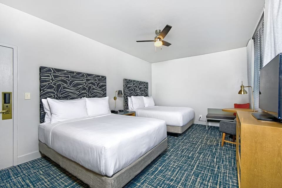 Settle in comfortably with two plush beds for easy sharing.