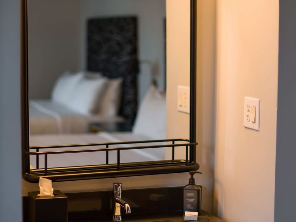 Ease into evenings with convenient counter space and lighting.