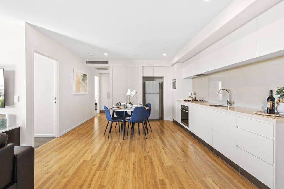 Share sumptuous meals with the family in this sophisticated dining area