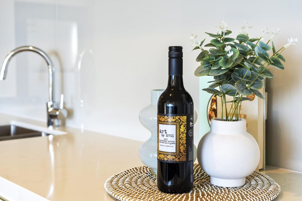 The elegant kitchen area