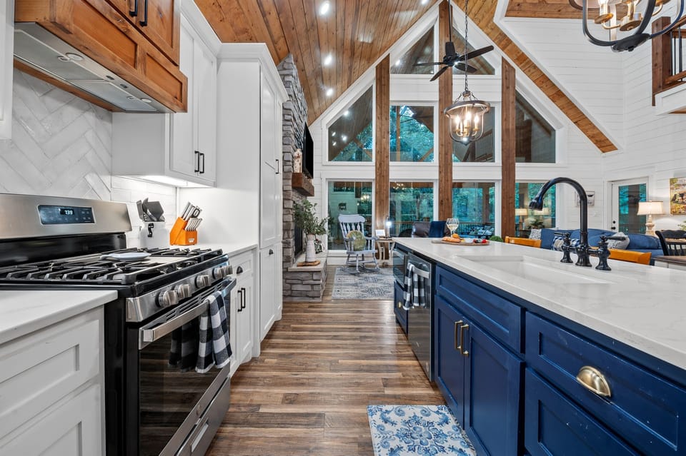 Fully Stocked Kitchen – everything you need to cook, bake, or host a family meal.