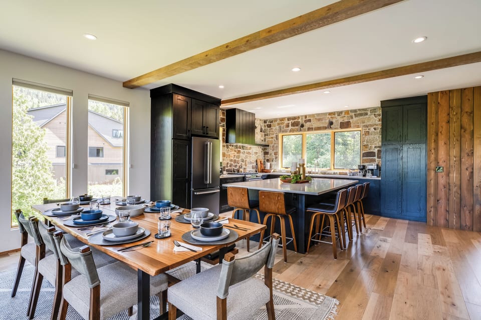 Dining room connects to the kitchen where there is more seating | Main Level