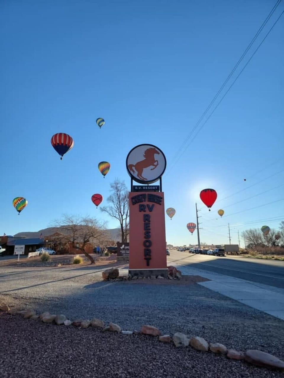 Crazy Horse RV Resort Entrance Sign