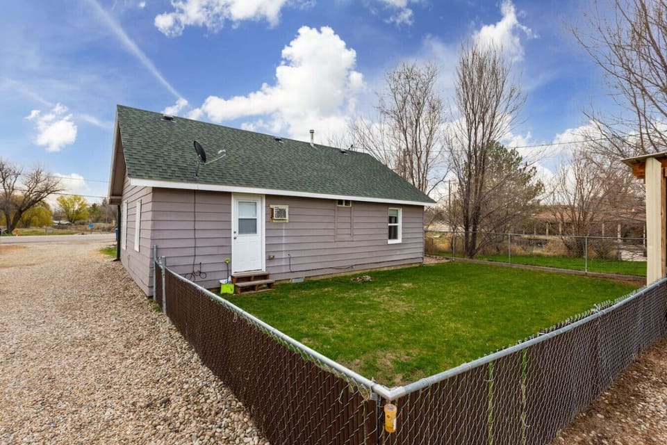 Fully fenced back yard