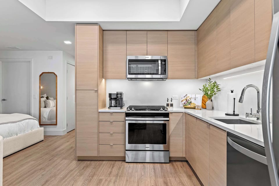 All the essentials are here—cook, dine, and make yourself at home.