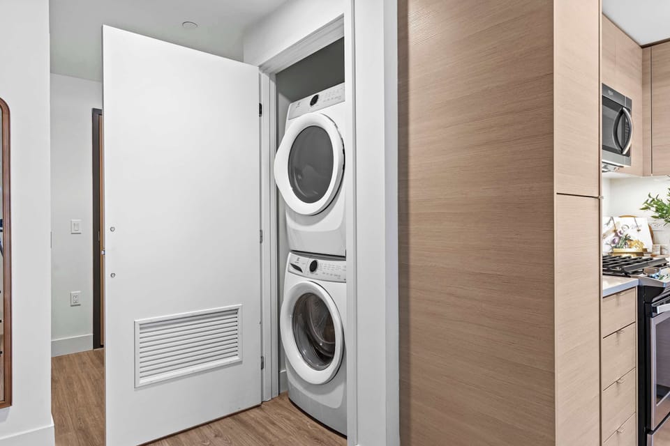 In-unit washer and dryer.