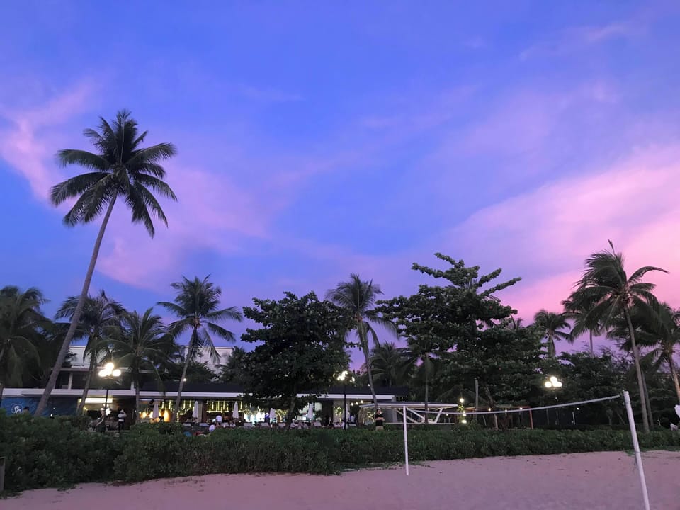On the beach, beach bar