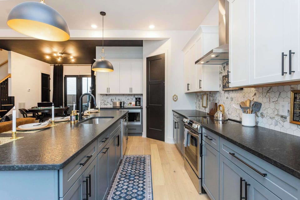 Fully stocked brand new kitchen