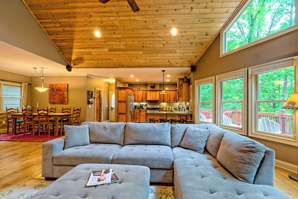 Open concept living area. 