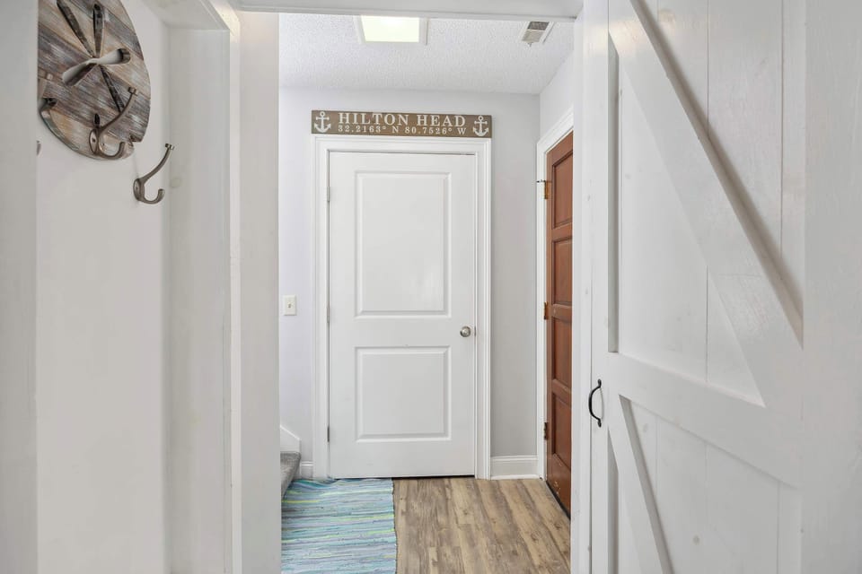 entryway with a main floor laundry room