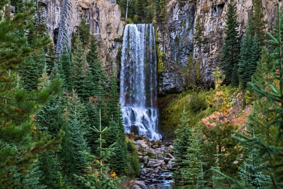 Tumalo Falls is a 97-foot waterfall on Tumalo Creek, in the Cascade Range west of Bend in the U.S. state of Oregon. This is a very popular site with  beautiful views just a few minutes from the trailhead.