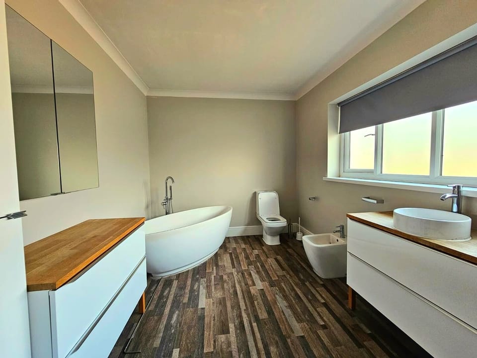 Deluxe Apartment | Bathroom | Free toiletries, hair dryer, towels