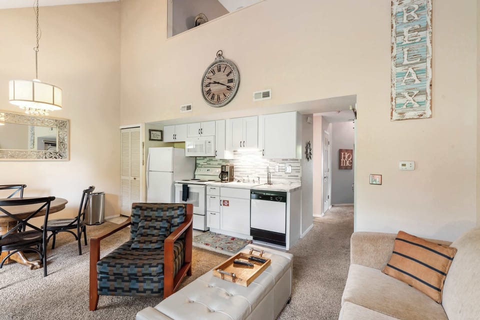 Living area with Smart TV and sofa sleeper