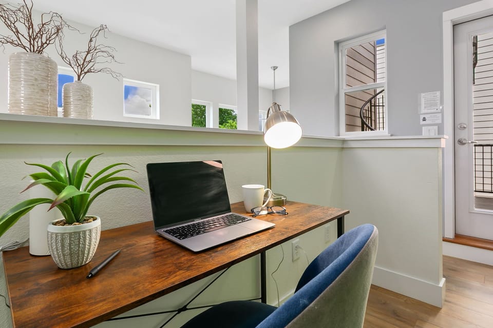 Loft Nook | Laptop-friendly Workspace (upper level)