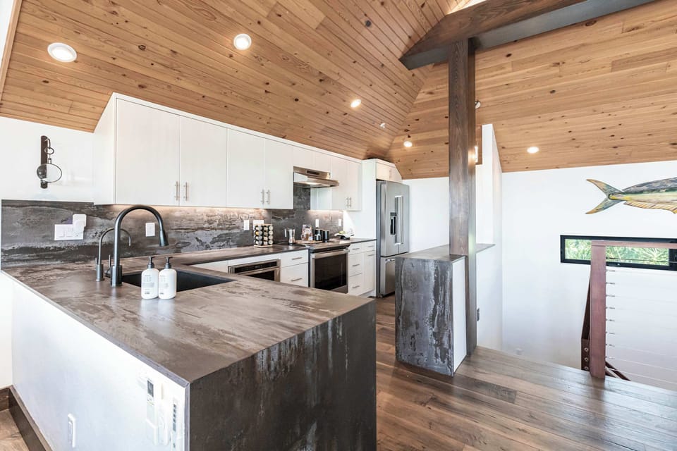 The kitchen is fully equipped with everything you need to create the perfect meal.