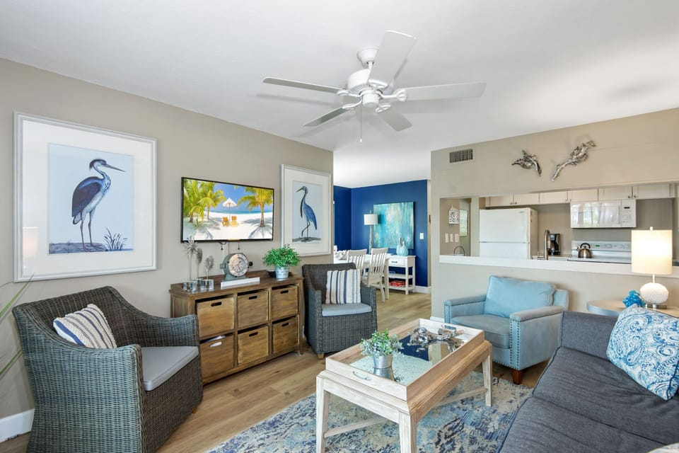 Living area with sleeper sofa