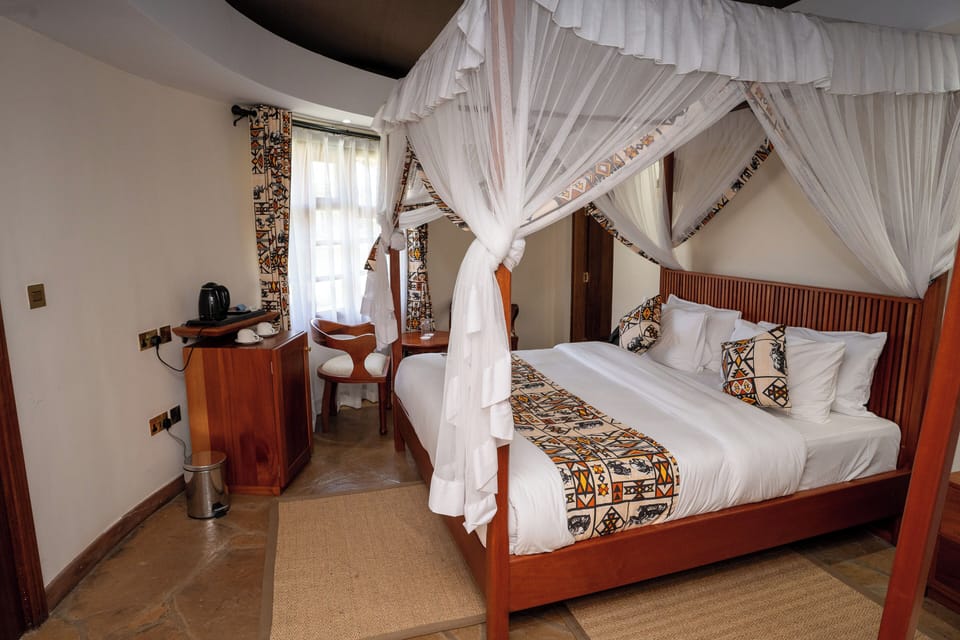 Family Double or Twin Room, Garden View | In-room safe, desk, laptop workspace, free cribs/infant beds