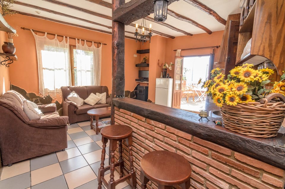 Apartment, 2 Bedrooms, Terrace, Mountain View | Living room | TV, fireplace