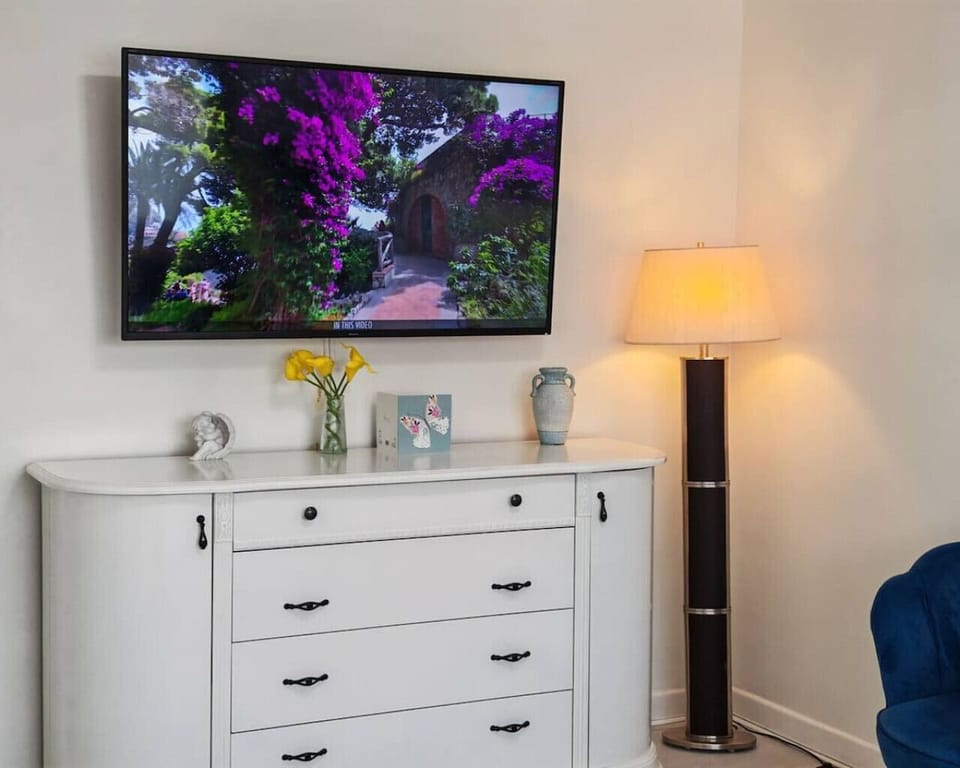 Smart TV and stylish furniture in the lounge