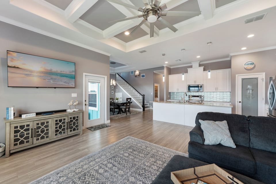 The main living area is spacious and is a great place for your group to gather.