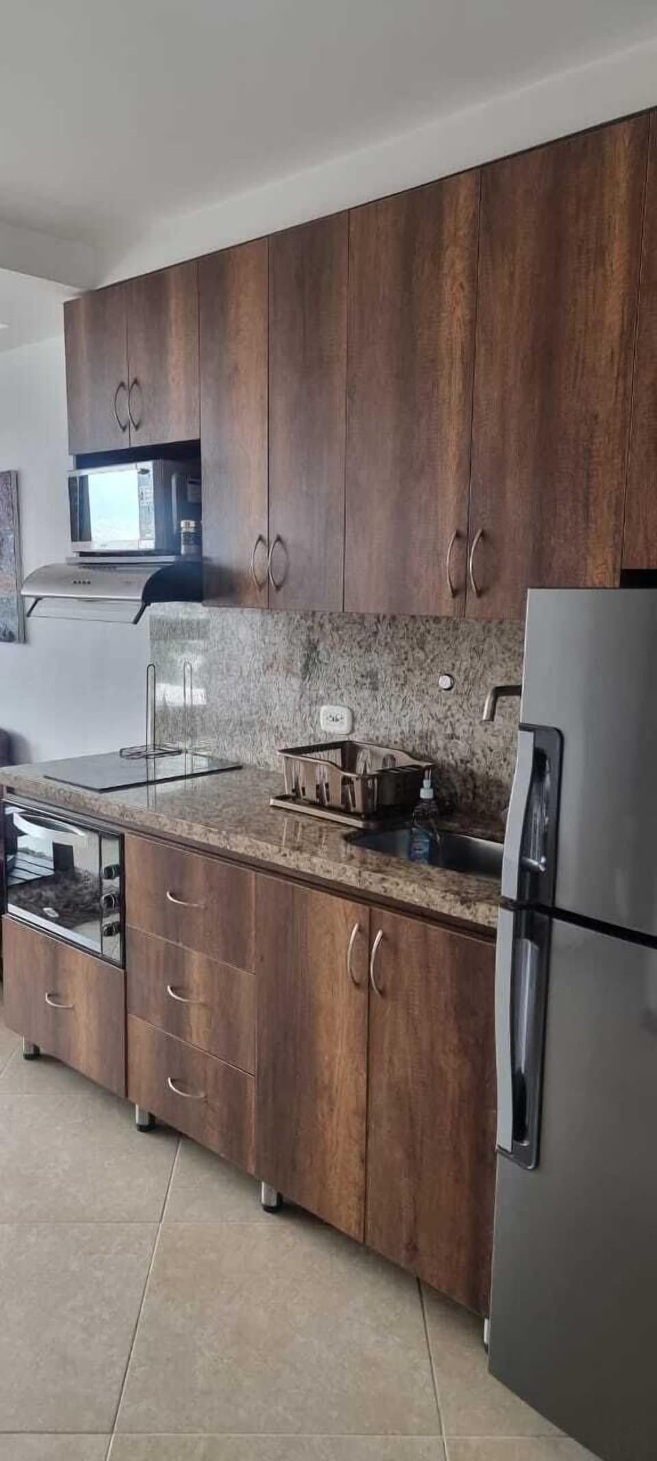 Standard Apartment, City View | Private kitchen | Microwave, oven, stovetop, blender
