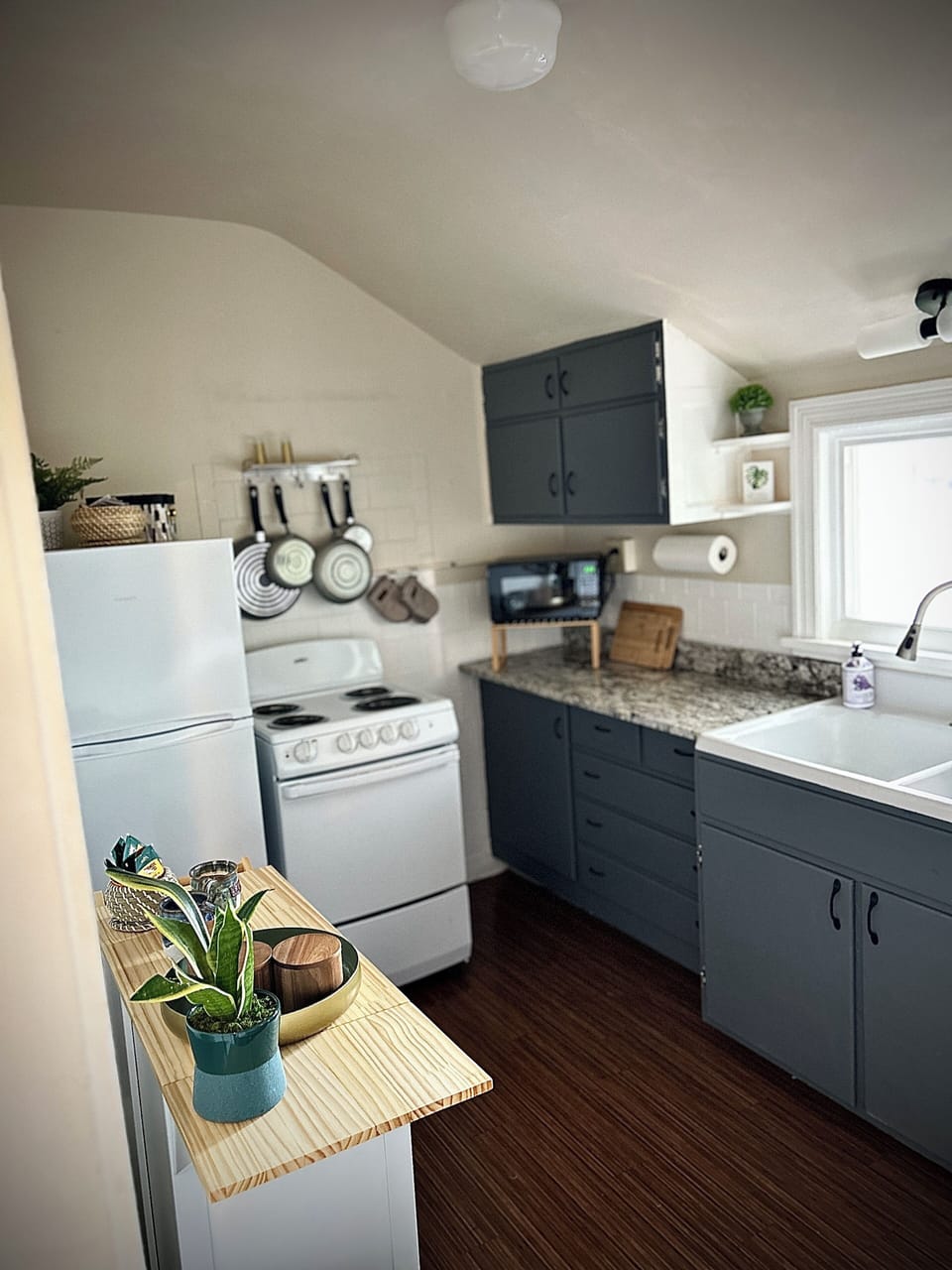 Full kitchen stocked with everything you need to cook your meals