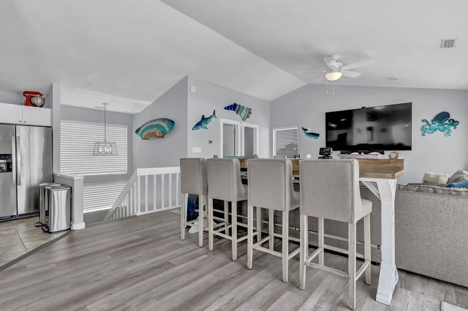 Bar stools for watching TV and eating