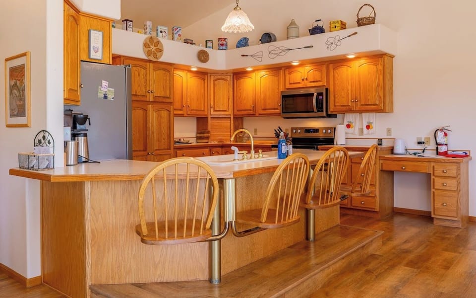 The breakfast bar is another great space to gather.