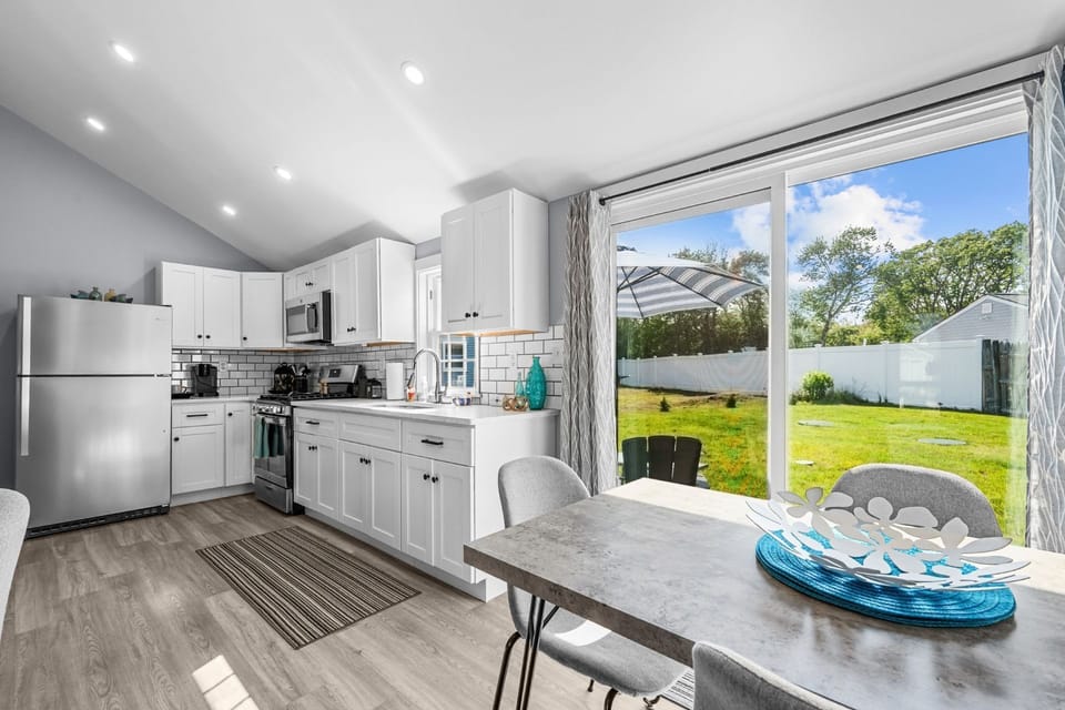 View of the kitchen from the dining area