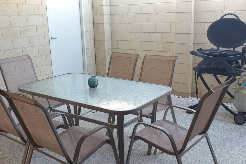 Outside patio area with BBQ