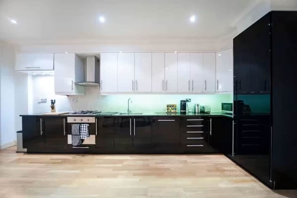 Fully equipped kitchen with modern appliances