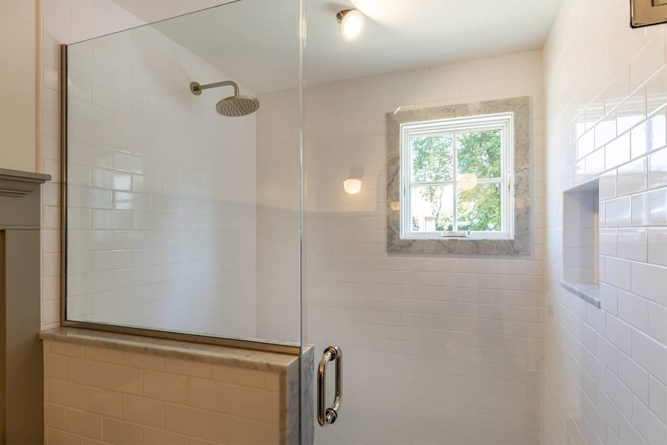 Relax in the luxury custom stand-up shower.