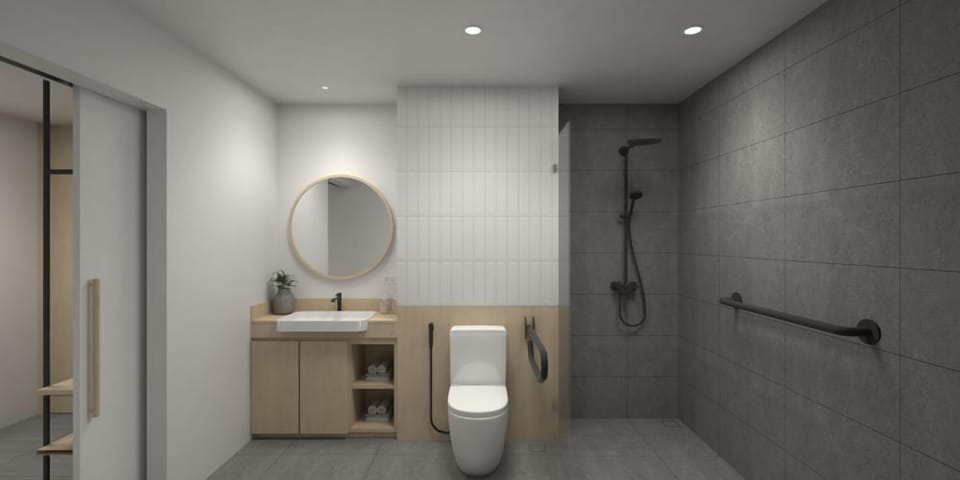 Deluxe Quadruple Room, Multiple Beds, Non Smoking, City View | Bathroom | Shower, hair dryer, towels, soap