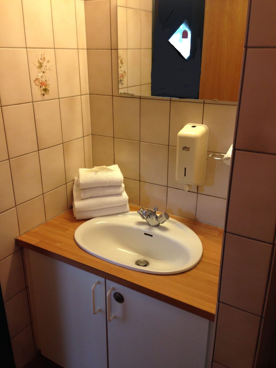 Shower, free toiletries, towels