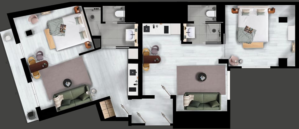 Family Apartment, 2 Bedrooms | Floor plan