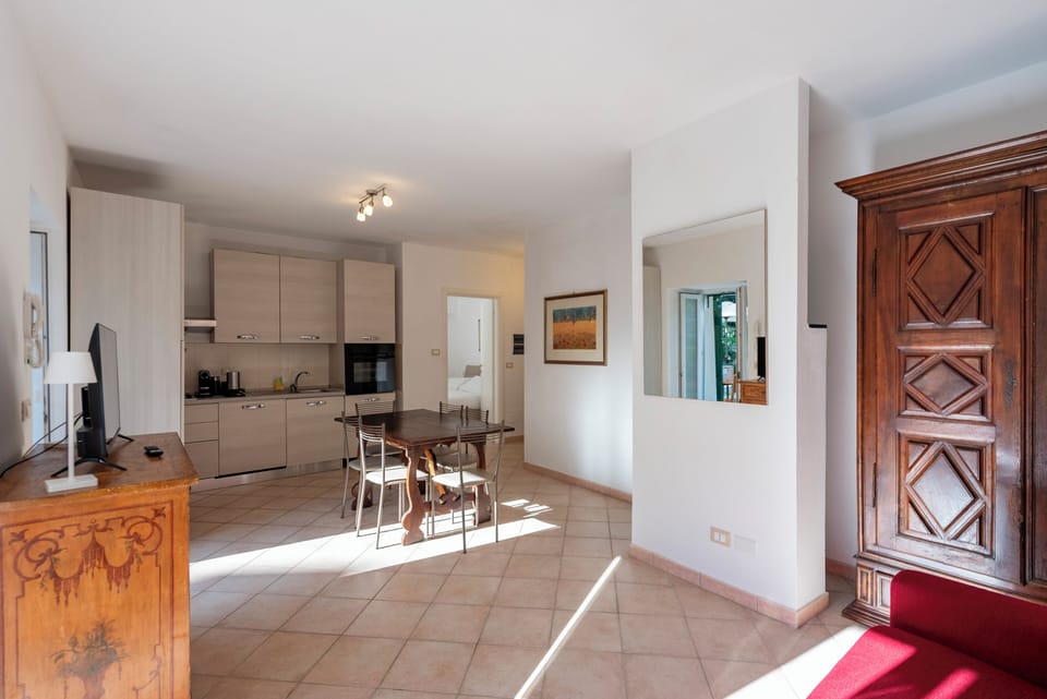 Family Apartment, 1 Bedroom, Garden View | Private kitchen | Coffee/tea maker, electric kettle