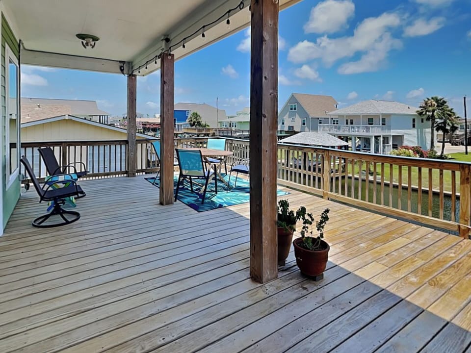 Back Patio Area with Canal Views