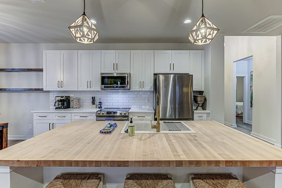 Meals will be made easy in the full kitchen 