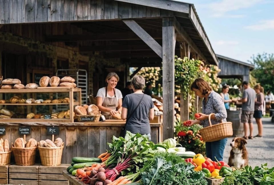 Découvrez les saveurs du terroir avec des fermes, boulangeries artisanales et vergers à proximité. Idéal pour rapporter des produits frais ou préparer un repas gourmand au chalet.