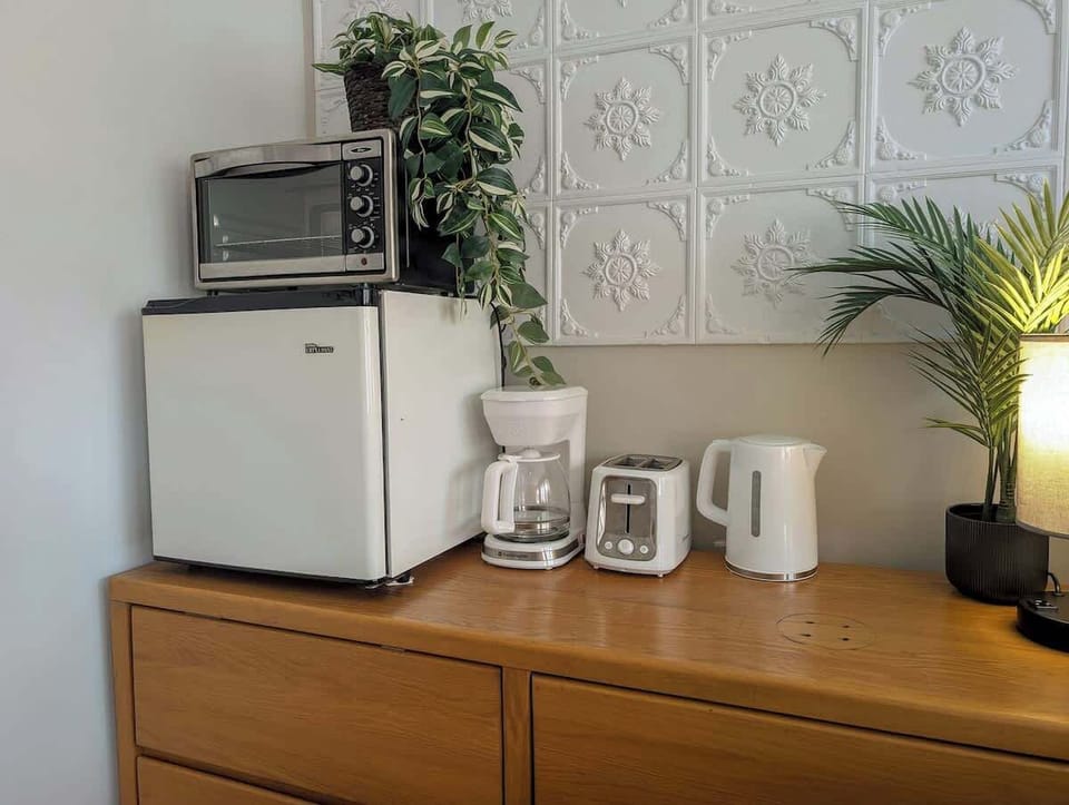 Préparez de bons repas avec des équipements modernes et une touche de verdure dans un espace lumineux et inspirant.