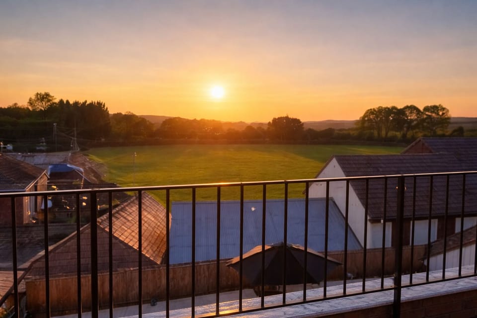 sunsets  can be enjoyed from either roof terrace