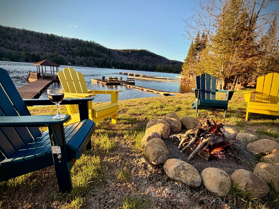 Lakefront fire pit