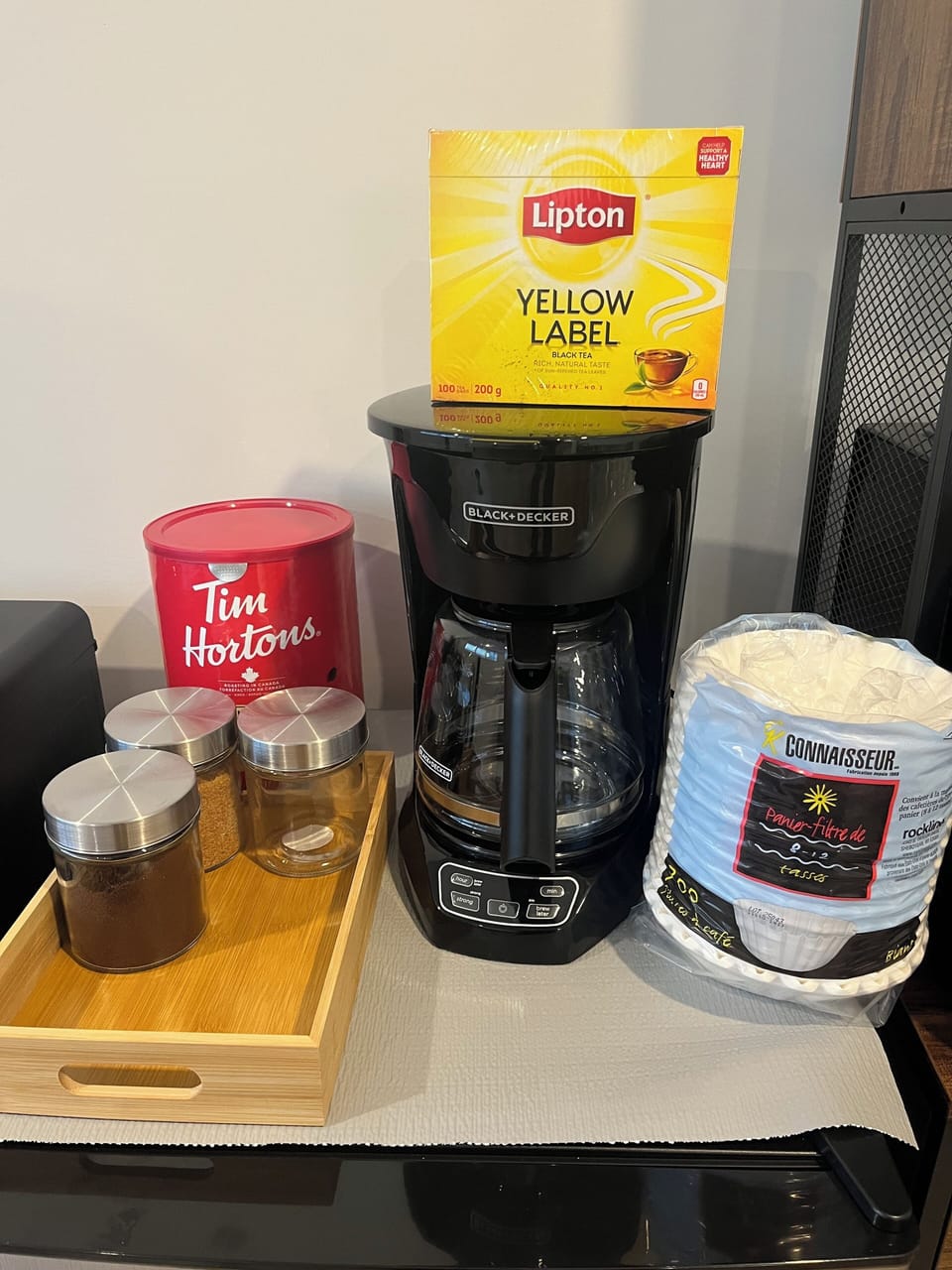 Coffee Machine with Coffee powder, Tea bags and Sugar 
